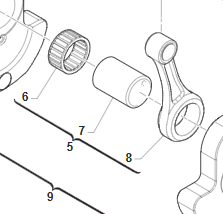 Pleuelkit 530 4T 03/15, # F18785`