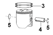 Kolbenkit 300cc, original OEM Kolben mit 2 Kolbenringen