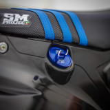 SM Project Tankdeckel Aluminium für TM moto 4 Takt 2015-> Blau