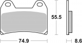 Bremsbeläge SBS 706RST Brembo 2 Pin