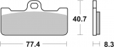 Bremsbeläge SBS 695RST Brembo racing 1 Pin