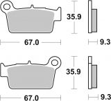 Bremsbeläge SBS 790RSI TM moto hinten MX/EN von 2005 bis heute -Sinter/Racing-